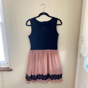 ENFOCUS STUDIO Pink/Black Polka-Dot Dress